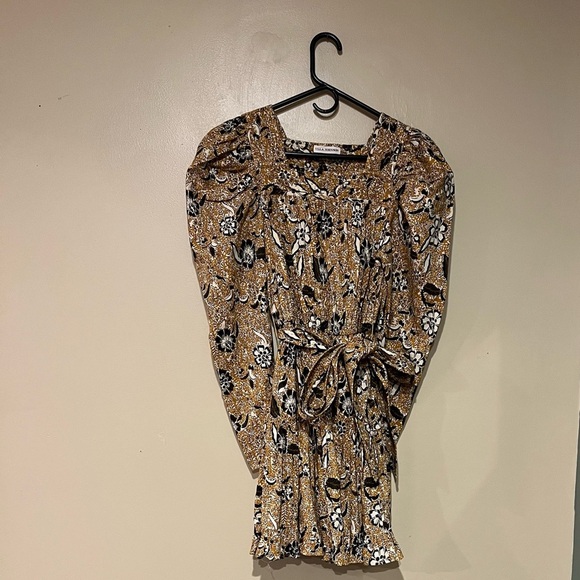 Ulla Johnson Nailah Printed Puff Sleeve Belted Pocket Mini Dress Size 2 - Picture 6 of 15